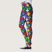 Kleurrijk kruispatroon leggings (Links)