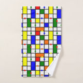 Kleurrijk kruiswoord bad handdoek (Handdoek)