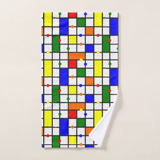 Kleurrijk kruiswoord bad handdoek (Handdoek)