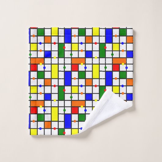 Kleurrijk kruiswoord bad handdoek (Wasdoekje)