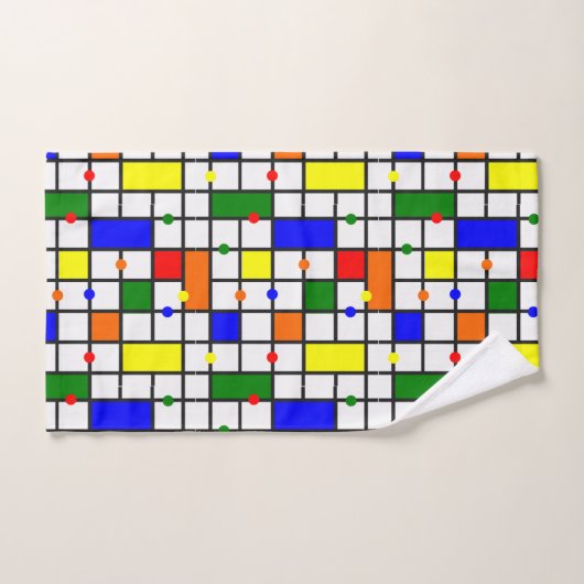 Kleurrijk kruiswoord bad handdoek (Handdoek)