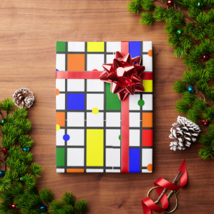 Kleurrijk kruiswoord cadeaupapier