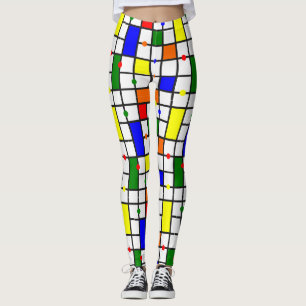 Kleurrijk kruiswoord leggings