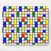 Kleurrijk kruiswoord muismat (Voorkant)