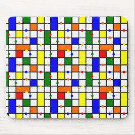 Kleurrijk kruiswoord muismat