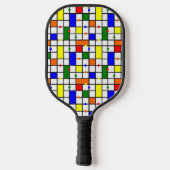 Kleurrijk kruiswoord pickleball paddle (Achterkant)