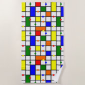 Kleurrijk kruiswoord strandlaken (Voorkant)