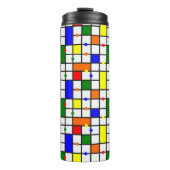 Kleurrijk kruiswoord thermosbeker (Voorkant)