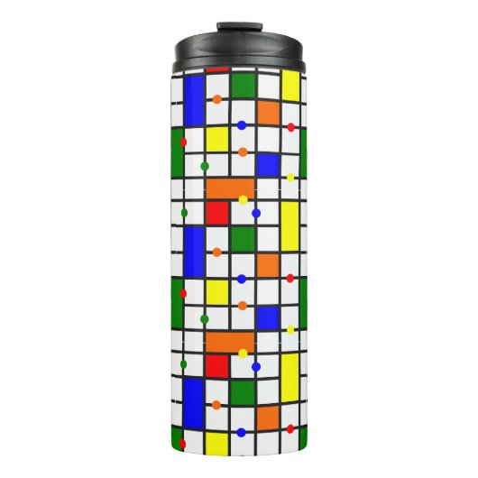 Kleurrijk kruiswoord thermosbeker (Voorkant)