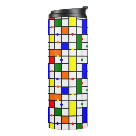 Kleurrijk kruiswoord thermosbeker (Gedraaid links)