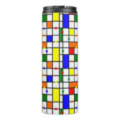 Kleurrijk kruiswoord thermosbeker (Achterkant)