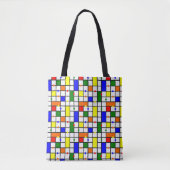 Kleurrijk kruiswoord tote bag (Voorkant)
