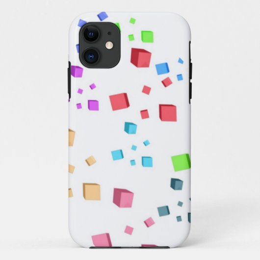 Kleurrijk Kubusontwerp Case-Mate iPhone Case (Achterkant)