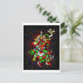 kleurrijk kukulcan briefkaart (Staand voorkant)