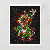 kleurrijk kukulcan briefkaart (Voorkant)