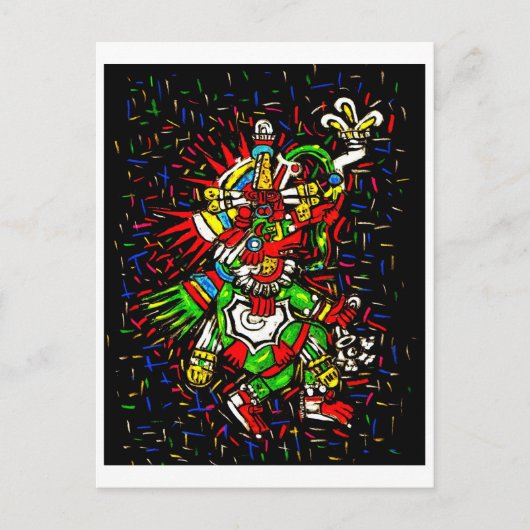 kleurrijk kukulcan briefkaart (Voorkant)