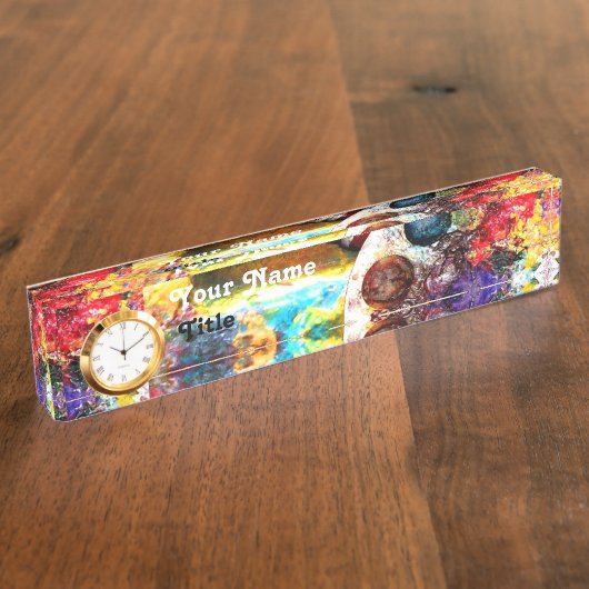 KLEURRIJK KUNSTENAAR KLEURENPALET NAAMBORDJE (Zijkant)