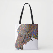 Kleurrijk kunstpaard tote bag (Voorkant)