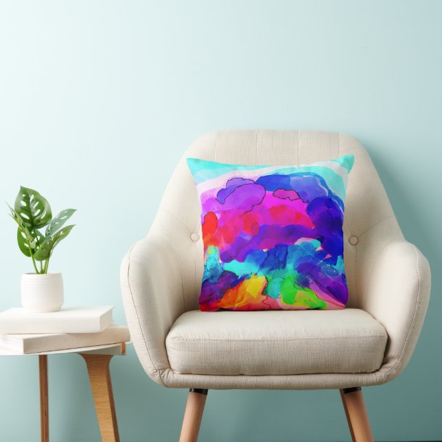Kleurrijk kunstpatroonontwerp. Bestel nu Kussen (Stoel)