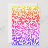 Kleurrijk kunstthema Schilderfeestje Meisje Verjaa Bedankkaart (Achterkant)