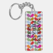 kleurrijk kunstzinnig sleutelhanger (Voorkant Links)