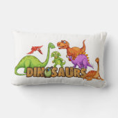 Kleurrijk kussen met dinosaurus voor kinderen (Achterkant)