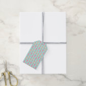 Kleurrijk Kust Zomer Vis Patroon Cadeaulabel (Met Touw)