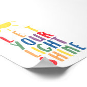 Kleurrijk laat je licht poster schijnen (Hoek)