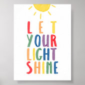 Kleurrijk laat je licht poster schijnen (Voorkant)