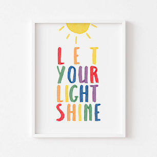 Kleurrijk laat je licht poster schijnen