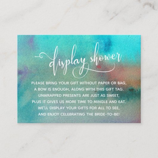 Kleurrijk Label voor Abstract beeldscherm met Wate Informatiekaartje (Voorkant)