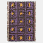 Kleurrijk labyrint-patroon op aangepaste kleur deken (Voorkant Verticaal)