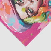 Kleurrijk Lady Decoupage papier (Detail)