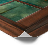 Kleurrijk Lagoon Faux Poster voor verlichting vens (Hoek)