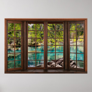 Kleurrijk Lagoon Faux Poster voor verlichting vens