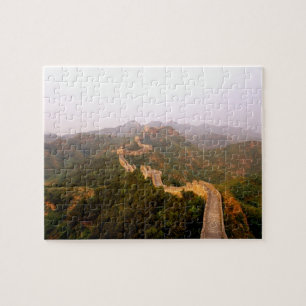 Kleurrijk landschap bij de Grote Muur van China in Legpuzzel