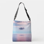 Kleurrijk landschap crossbody tas (Achterkant)