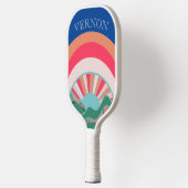 Kleurrijk landschap in berggebied Groen Pickleball Paddle (Links)