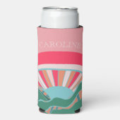 Kleurrijk landschap in berggebieden Zonnevenmeisje Seltzer Blikjeskoeler (Seltzer Voorkant)