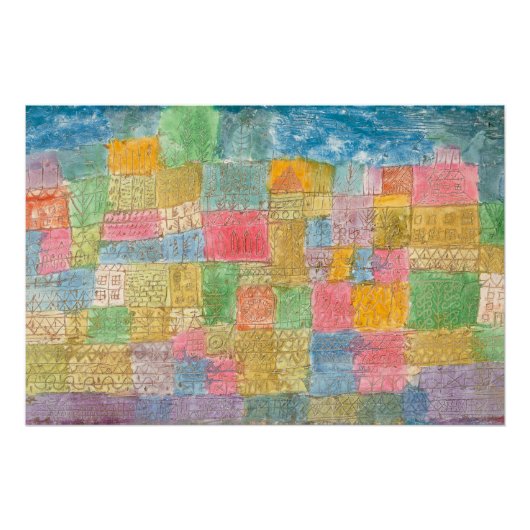 Kleurrijk landschap - Paul Klee Perfect Poster (Voorkant)