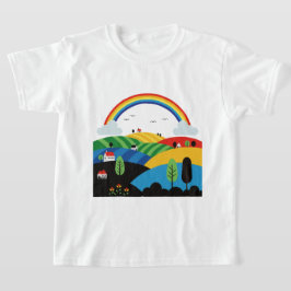 Kleurrijk landschap t-shirt