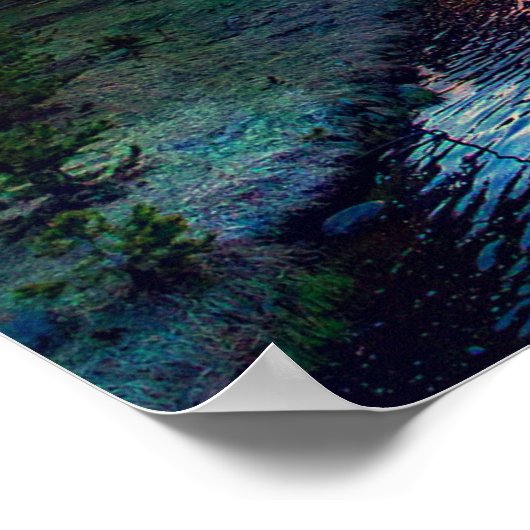 Kleurrijk landschap van de spaargeelsteen poster (Hoek)