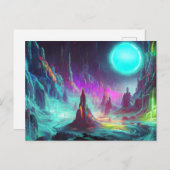 Kleurrijk landschap van Fantasy | Alien World Briefkaart (Voorkant / Achterkant)