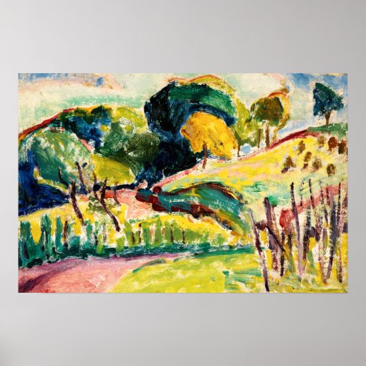 Kleurrijk landschapsschildering poster (Voorkant)