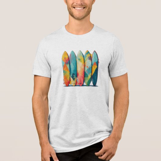 Kleurrijk lange bord T-shirt (Voorkant)