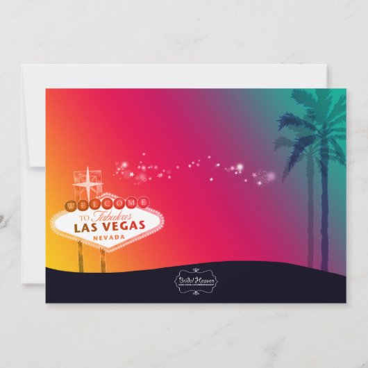 Kleurrijk Las Vegas Vrijgezellenfeest Kaart (Achterkant)
