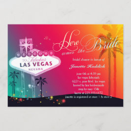 Kleurrijk Las Vegas Vrijgezellenfeest Kaart