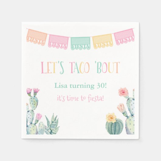 Kleurrijk Laten we praten over een Fiesta Baby sho Servet (Voorkant)