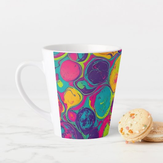 Kleurrijk latte mok (In situ)