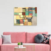 Kleurrijk Lattice Abstract Verpakt Canvas Afdruk (Insitu (Woonkamer))